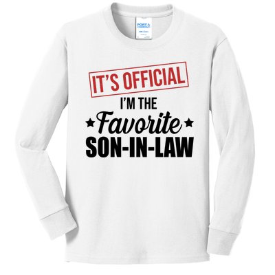 Im The Favorite Son In Law Funny Gift Kids Long Sleeve Shirt