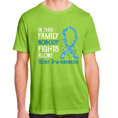 In This Family Nobody Fights Alone Gout Gift Adult ChromaSoft Performance T-Shirt