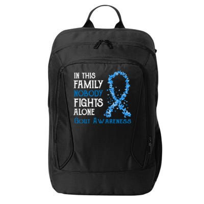 In This Family Nobody Fights Alone Gout Gift City Backpack