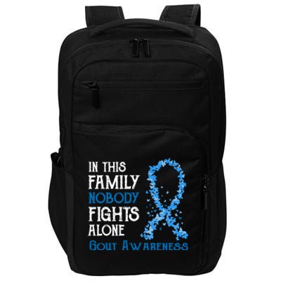 In This Family Nobody Fights Alone Gout Gift Impact Tech Backpack