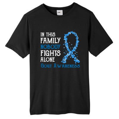 In This Family Nobody Fights Alone Gout Gift Tall Fusion ChromaSoft Performance T-Shirt