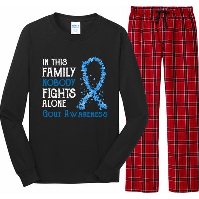 In This Family Nobody Fights Alone Gout Gift Long Sleeve Pajama Set