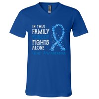 In This Family Nobody Fights Alone Gout Gift V-Neck T-Shirt