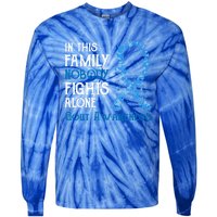 In This Family Nobody Fights Alone Gout Gift Tie-Dye Long Sleeve Shirt