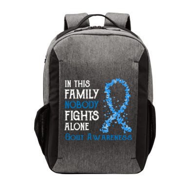 In This Family Nobody Fights Alone Gout Gift Vector Backpack