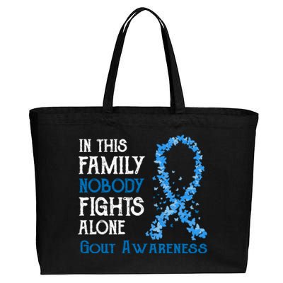 In This Family Nobody Fights Alone Gout Gift Cotton Canvas Jumbo Tote