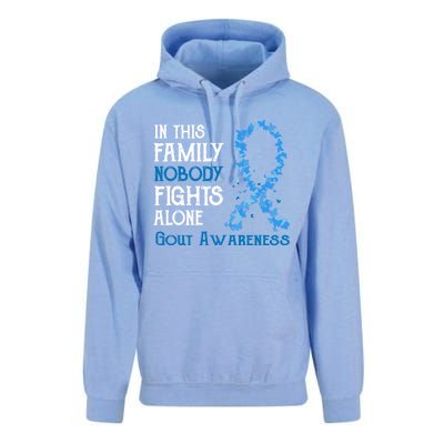 In This Family Nobody Fights Alone Gout Gift Unisex Surf Hoodie