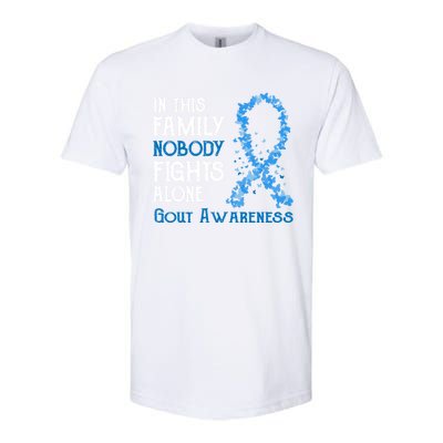 In This Family Nobody Fights Alone Gout Gift Softstyle CVC T-Shirt