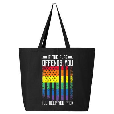 If The Flag Offends You I'll Help You Pack LGBTQ 25L Jumbo Tote