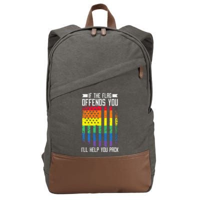 If The Flag Offends You I'll Help You Pack LGBTQ Cotton Canvas Backpack