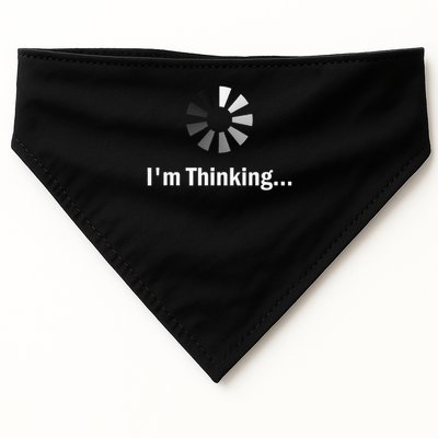 I'm Thinking For Geeks Nerds Programmers Funny USA-Made Doggie Bandana