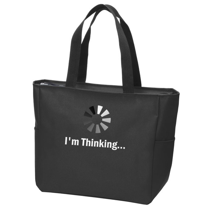 I'm Thinking For Geeks Nerds Programmers Funny Zip Tote Bag
