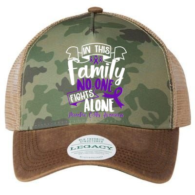 In This Family No One Fights Alone Ulcerative Colitis Awareness Legacy Tie Dye Trucker Hat