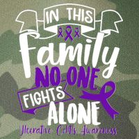 In This Family No One Fights Alone Ulcerative Colitis Awareness Legacy Tie Dye Trucker Hat