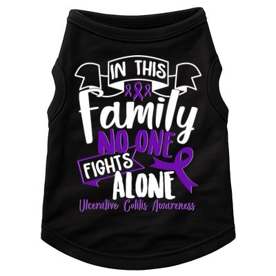 In This Family No One Fights Alone Ulcerative Colitis Awareness Doggie Tank
