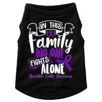 In This Family No One Fights Alone Ulcerative Colitis Awareness Doggie Tank