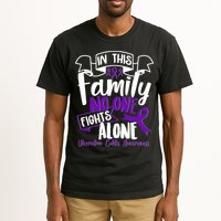 In This Family No One Fights Alone Ulcerative Colitis Awareness Tall T-Shirt