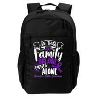 In This Family No One Fights Alone Ulcerative Colitis Awareness Backpack