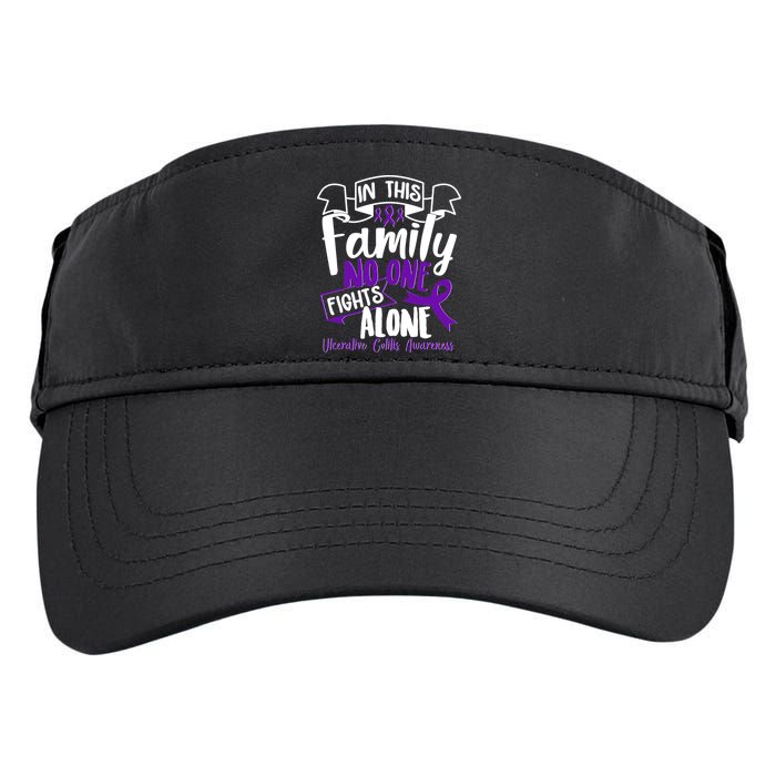In This Family No One Fights Alone Ulcerative Colitis Awareness Adult Drive Performance Visor