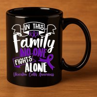 In This Family No One Fights Alone Ulcerative Colitis Awareness 11oz C Handle Ceramic Mug
