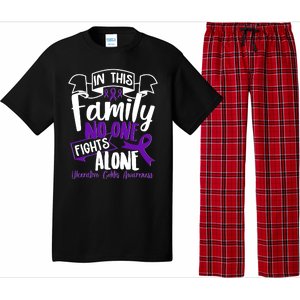 In This Family No One Fights Alone Ulcerative Colitis Awareness Pajama Set