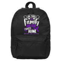 In This Family No One Fights Alone Ulcerative Colitis Awareness 16 in Basic Backpack