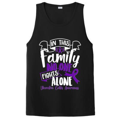 In This Family No One Fights Alone Ulcerative Colitis Awareness PosiCharge Competitor Tank