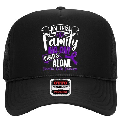 In This Family No One Fights Alone Ulcerative Colitis Awareness Trucker Hat