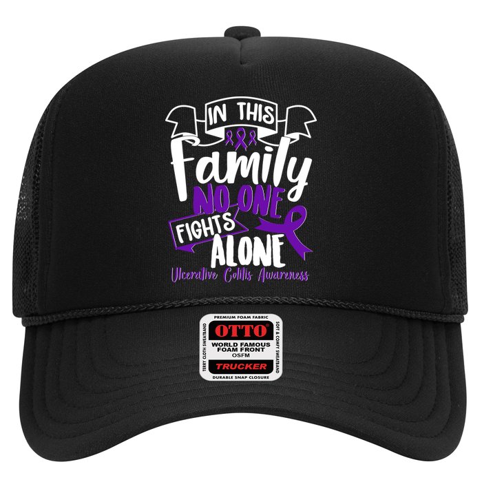 In This Family No One Fights Alone Ulcerative Colitis Awareness Hat