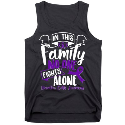 In This Family No One Fights Alone Ulcerative Colitis Awareness Tank Top
