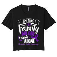 In This Family No One Fights Alone Ulcerative Colitis Awareness Crop Top