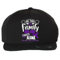 In This Family No One Fights Alone Ulcerative Colitis Awareness Wool Snapback Cap