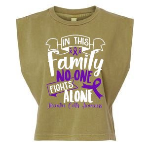 In This Family No One Fights Alone Ulcerative Colitis Awareness Garment-Dyed Women's Muscle Tee