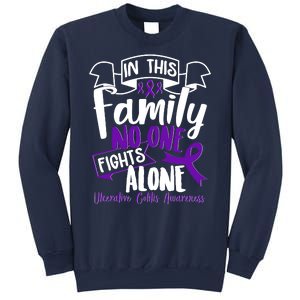 In This Family No One Fights Alone Ulcerative Colitis Awareness Sweatshirt