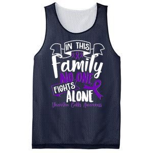 In This Family No One Fights Alone Ulcerative Colitis Awareness Mesh Reversible Basketball Jersey Tank