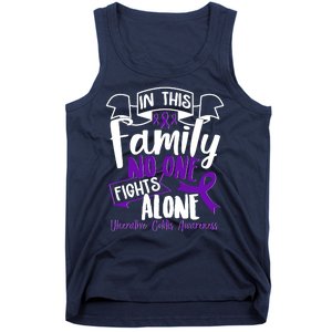 In This Family No One Fights Alone Ulcerative Colitis Awareness Tank Top