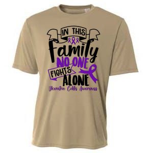 In This Family No One Fights Alone Ulcerative Colitis Awareness Cooling Performance Crew T-Shirt