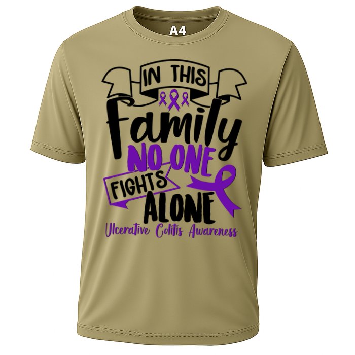 In This Family No One Fights Alone Ulcerative Colitis Awareness Performance Shirt