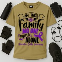 In This Family No One Fights Alone Ulcerative Colitis Awareness Performance Shirt