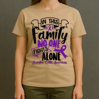 In This Family No One Fights Alone Ulcerative Colitis Awareness T-Shirt
