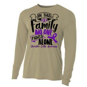 In This Family No One Fights Alone Ulcerative Colitis Awareness Cooling Performance Long Sleeve Crew