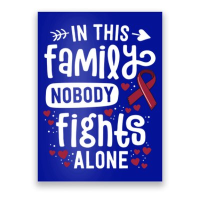 In This Family Nobody Fights Alone Hegioma Awareness Gift Poster