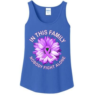 In This Family Nobody Fights Alone Hodgkins Lymphoma Gift Ladies Essential Tank