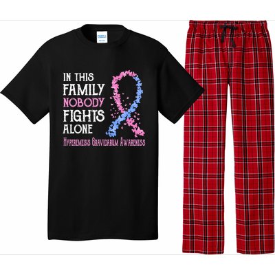 In This Family Nobody Fights Alone Hyperemesis Gravidarum Gift Pajama Set