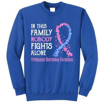 In This Family Nobody Fights Alone Hyperemesis Gravidarum Gift Sweatshirt