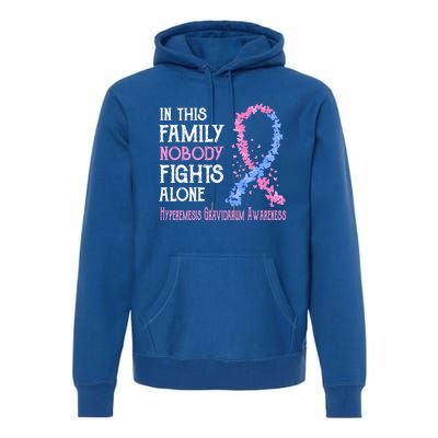 In This Family Nobody Fights Alone Hyperemesis Gravidarum Gift Premium Hoodie