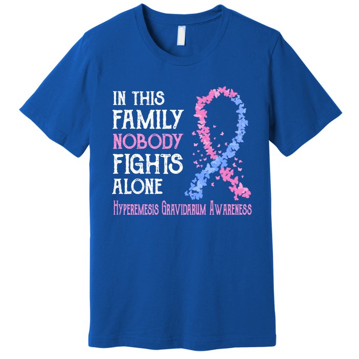 In This Family Nobody Fights Alone Hyperemesis Gravidarum Gift Premium T-Shirt