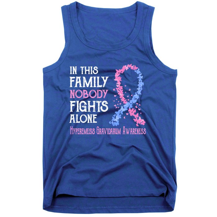 In This Family Nobody Fights Alone Hyperemesis Gravidarum Gift Tank Top