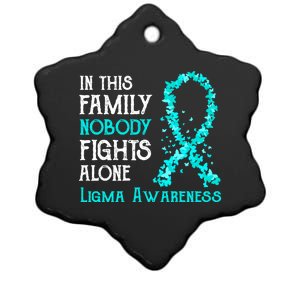 In This Family Nobody Fights Alone Ligma Gift Ceramic Star Ornament