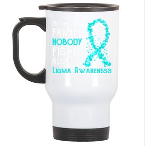 In This Family Nobody Fights Alone Ligma Gift Stainless Steel Travel Mug